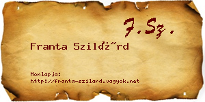 Franta Szilárd névjegykártya