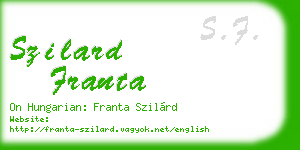 szilard franta business card
