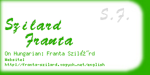 szilard franta business card